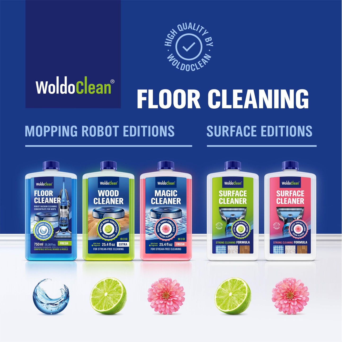 Robot Vacuum Floor Cleaning Concentrate for Mops - compatible with Roborock, Tineco, iFloor, etc. 25oz for 75-150 uses