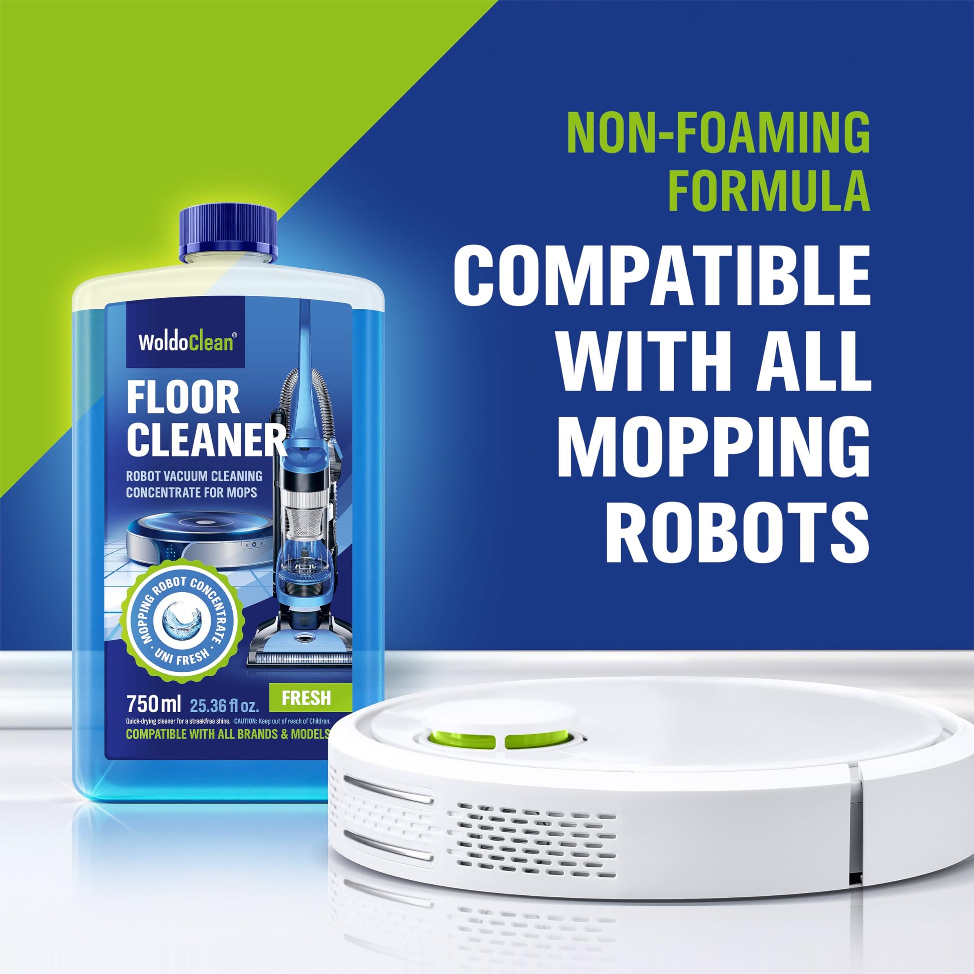 Robot Vacuum Floor Cleaning Concentrate for Mops - compatible with Roborock, Tineco, iFloor, etc. 25oz for 75-150 uses