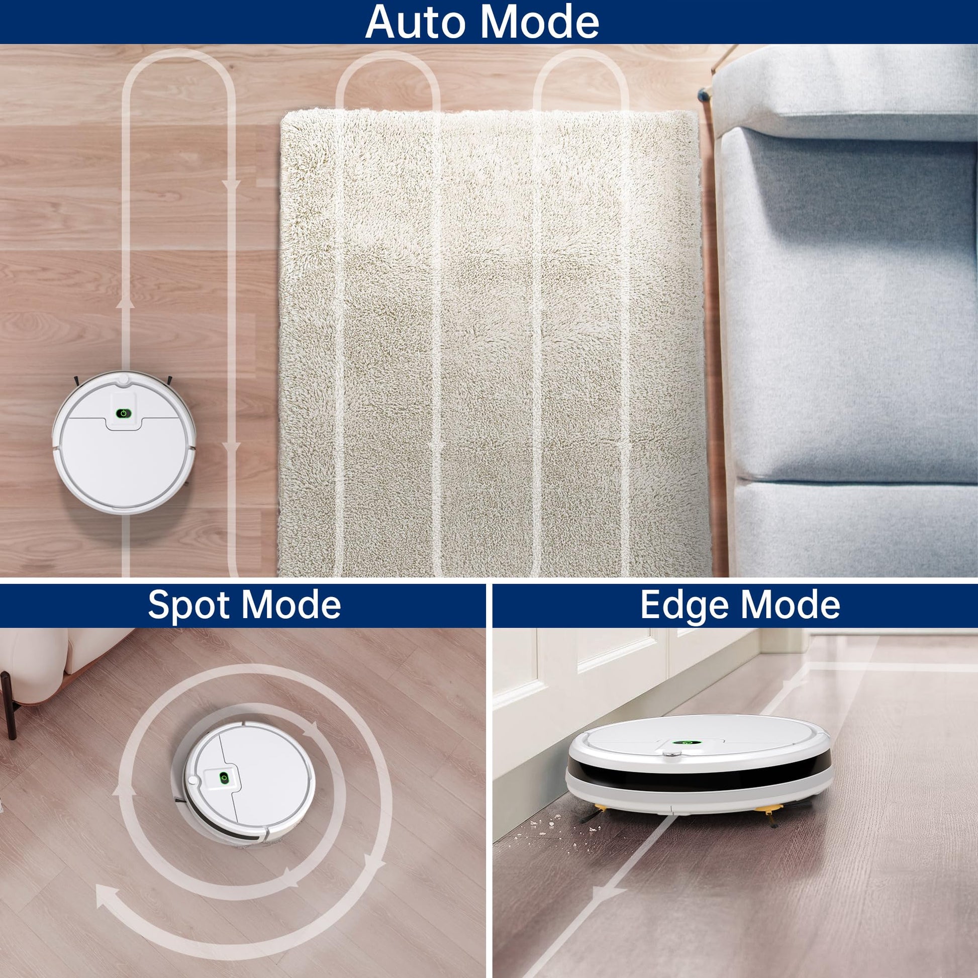 Robot Vacuum Cleaner, Tangle-Free 2900Suction Robot Vacuum,Slim, Automatic Self-Charging Robotic Vacuum Cleaner, Ideal for Pet Hair,Hard Floor and Low Pile Carpet