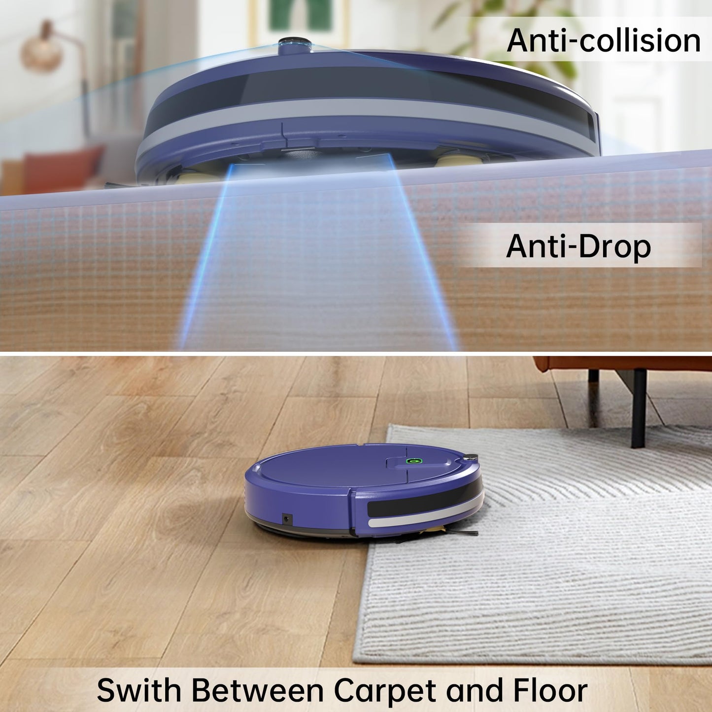 Robot Vacuum Cleaner, Tangle-Free 2900Suction Robot Vacuum,Slim, Automatic Self-Charging Robotic Vacuum Cleaner, Ideal for Pet Hair,Hard Floor and Low Pile Carpet