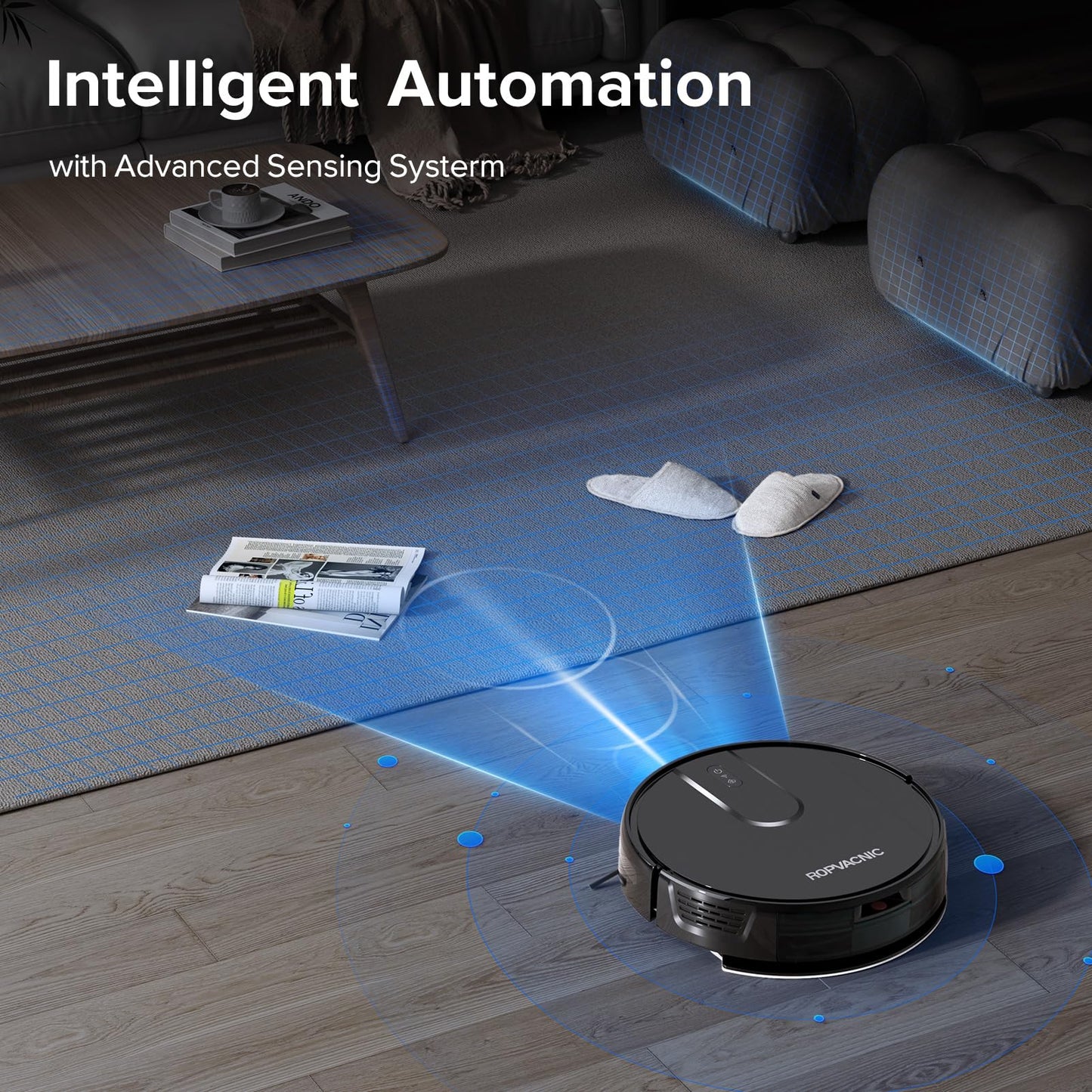 Robot Vacuum Cleaner Robot Vacuum and Mop Combo with 4000Pa Suction, Personalized Cleaning Adjustments, Self-Charging Robotic Vacuum Cleaner, Advanced Obstacle Avoidance