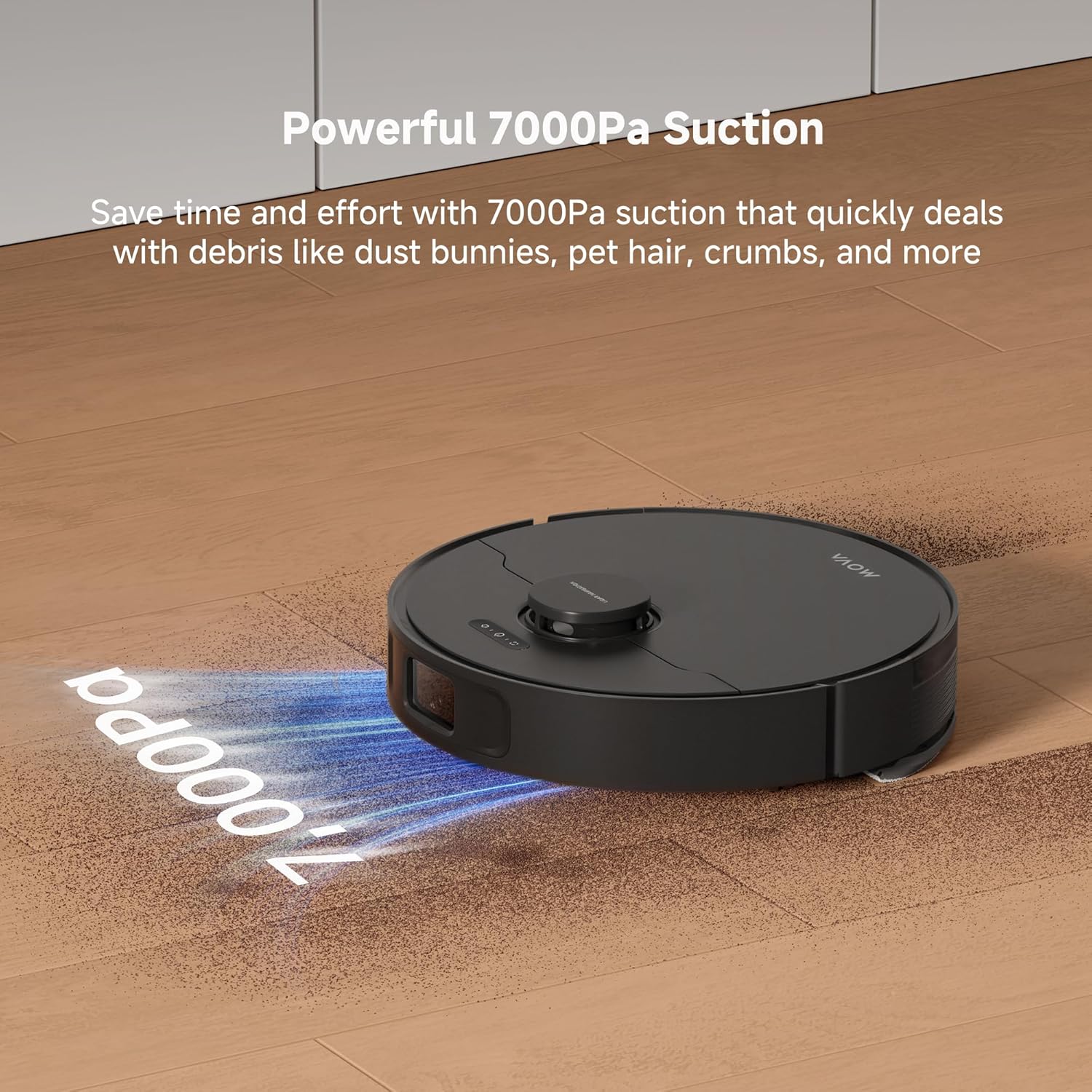 Mova S10 Plus Robot Vacuum with Self-Empty Dock 7000Pa Suction Liftable Brush Hands-Free Cleaning for up to 90 Days