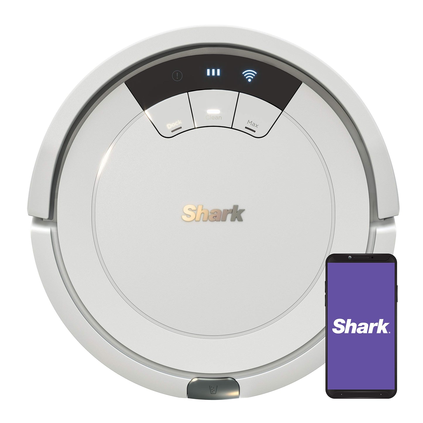 Shark AV753 ION Robot Vacuum, Tri-Brush System, Wifi Connected, 120 Min Runtime, Works with Alexa, Multi Surface Cleaning, Grey