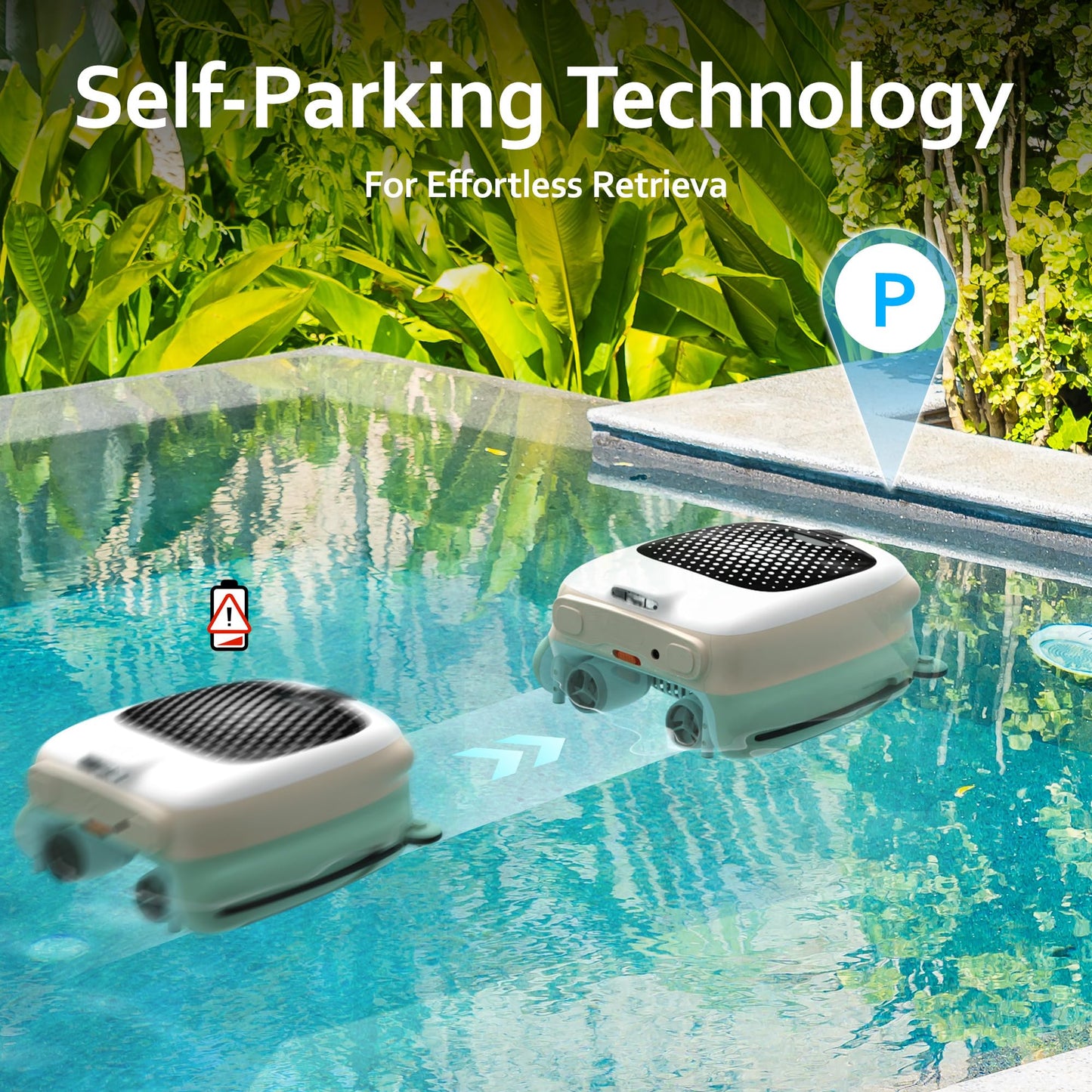 POOLPURE Pool Skimmer Robot with 10 Hours Runtime, Big Battery Instead of Solar Panel, Manual Remote Control Pool Surface Skimmer Robotic, Automatic Pool Skimmer (Skimmer Without Solar Panel)