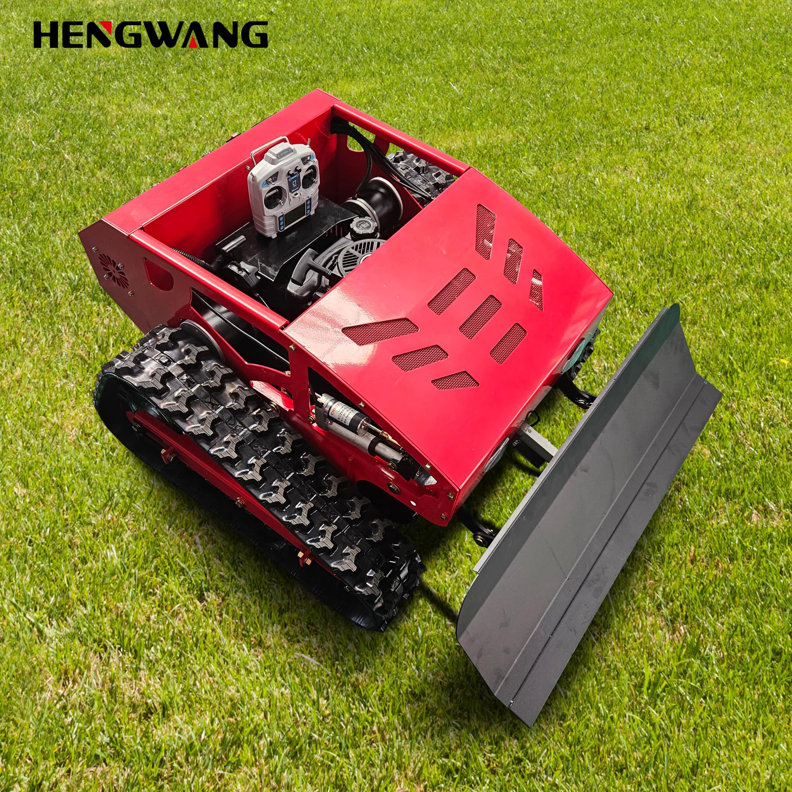 Remote Control Snow Removal and Lawn Mower Electric Start 45°Climbing Crawler Anti-Skid Snow Removal Machine All-Terrain Lawn Mower and Snow Removal Machine (HW-224 Snow)