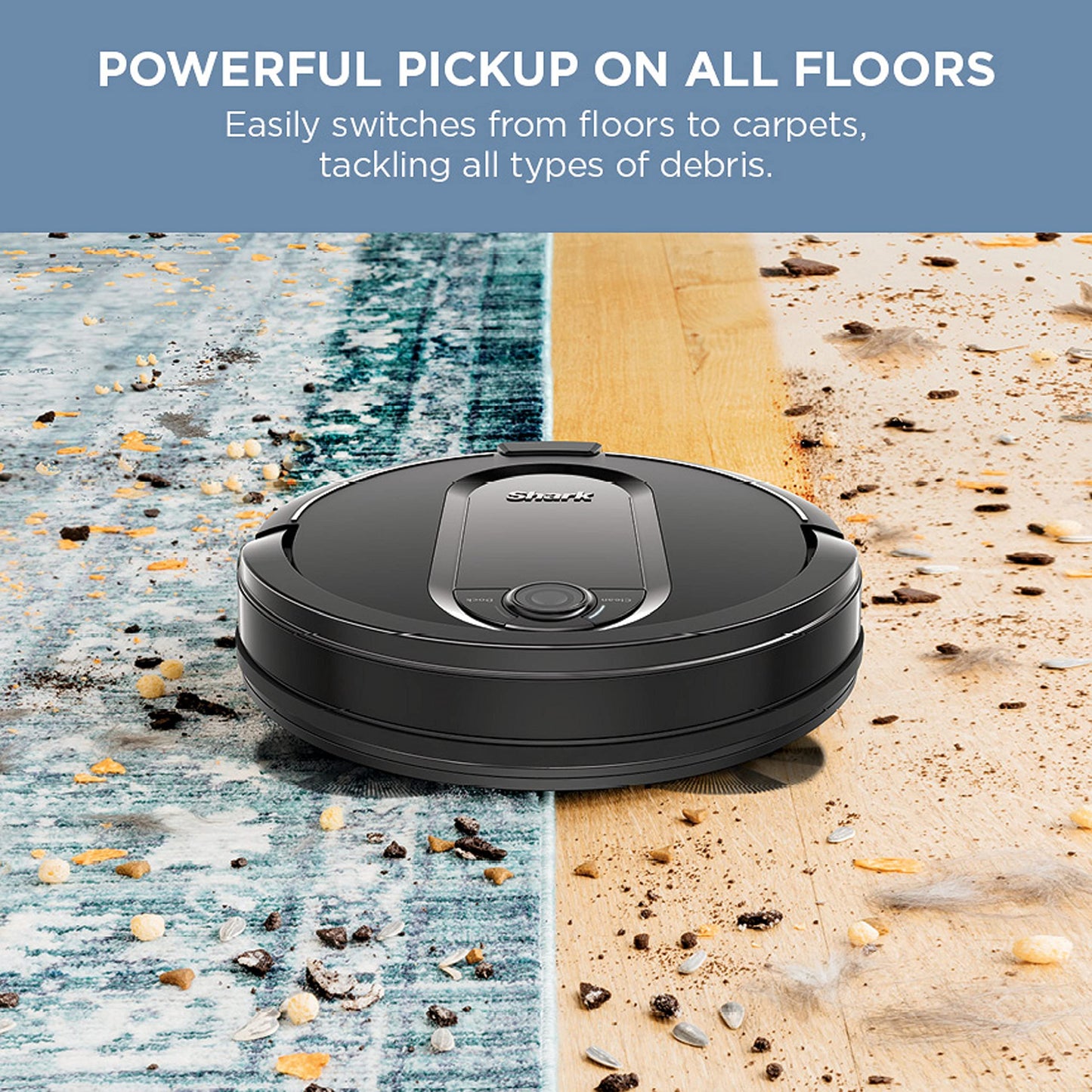 Shark PowerDetect Self-Empty Robot Vacuum with NeverStuck Technology, Auto Deep-Clean Carpets & Hardfloors, XL 60 Day Capacity HEPA Bagless Base Neutralizes Odors, for Pet Hair, Black (AV2820AE)