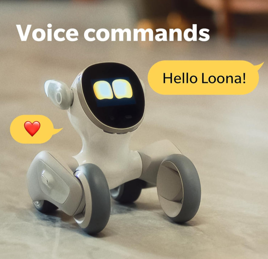 Loona: The Most Advanced Smart Robot Pet Dog - Chat GPT-4o Enabled with Voice Command & Gesture Recognition - Top Boys and Girls Gifts for 2024 - V23 - with Charging Dock