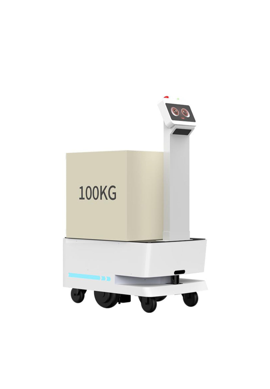 Autonomous Obstacle Avoidance Robot, Trackless Robot, Self-Driving Robot, Factory Transport Robot, Intelligent Delivery Robot, with LCD Display, Small Loading & Unloading Scale