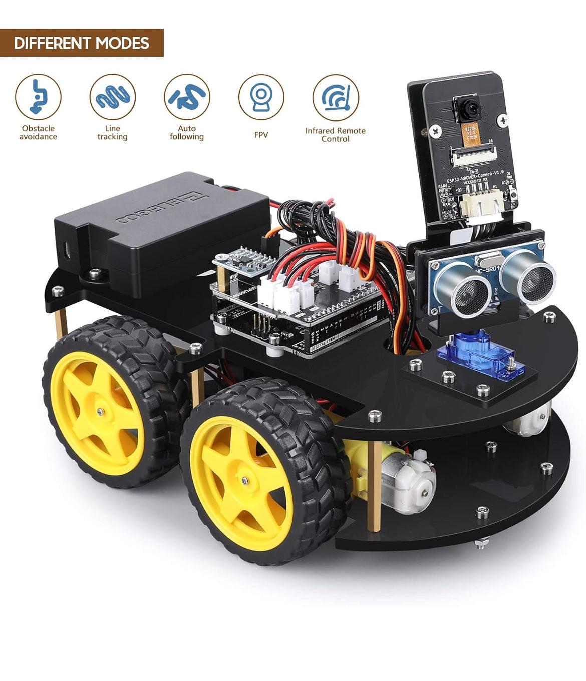 ELEGOO UNO R3 Smart Robot Car Kit V4 for Arduino Robotics for Kids Ages 8-12 12-16 STEM Science Kits