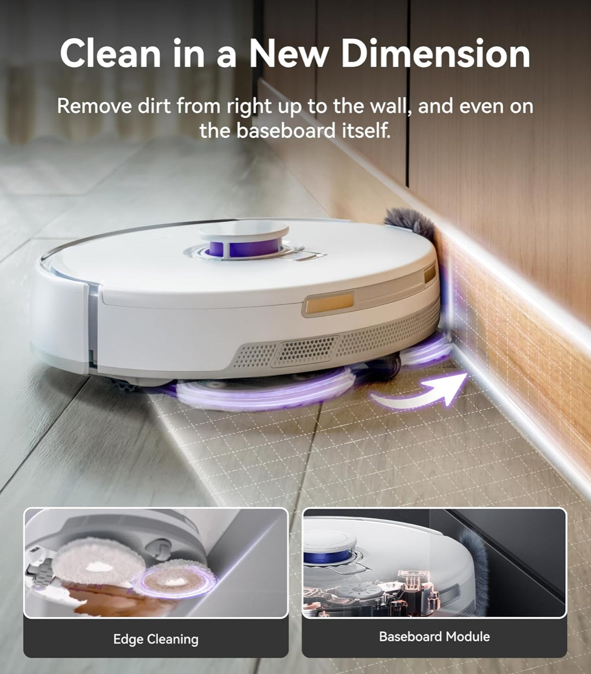 NARWAL Freo Z Ultra Robot Vacuum and Mop Combo, Dual RGB Cameras and Chips, AI Avoidance, 12000Pa Suction, Real-Time Decisions, Adaptive Hot-Water Self Wash & Self Emptying, Pet Hair, Quiet, White