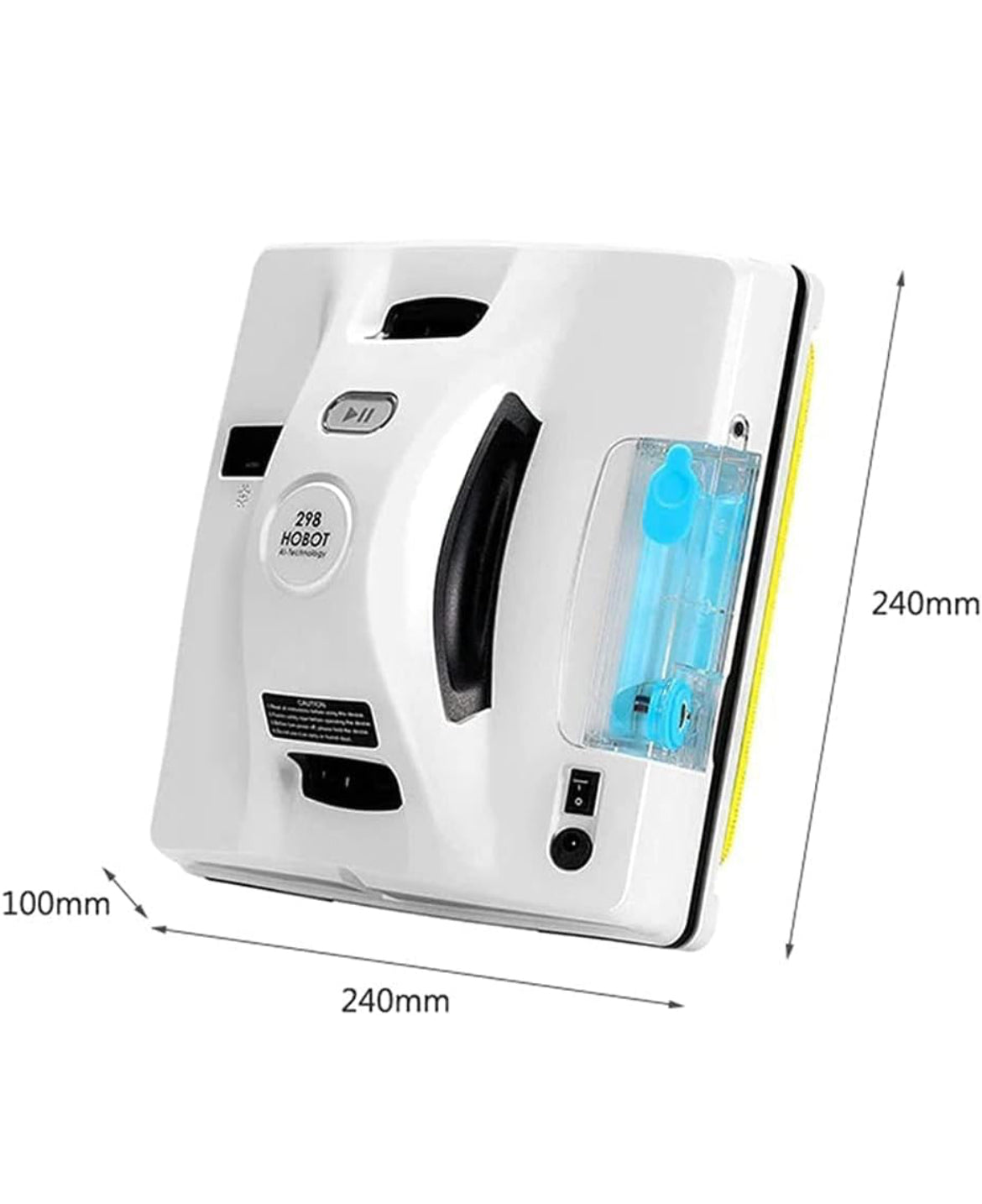 HOBOT-298 Window Cleaning Automatic Robot with Ultrasonic Water Spray, Intelligent Cleaning, AI Smart Route Plan, Replaceable Water Tank, and Control via Smartphone or Remote