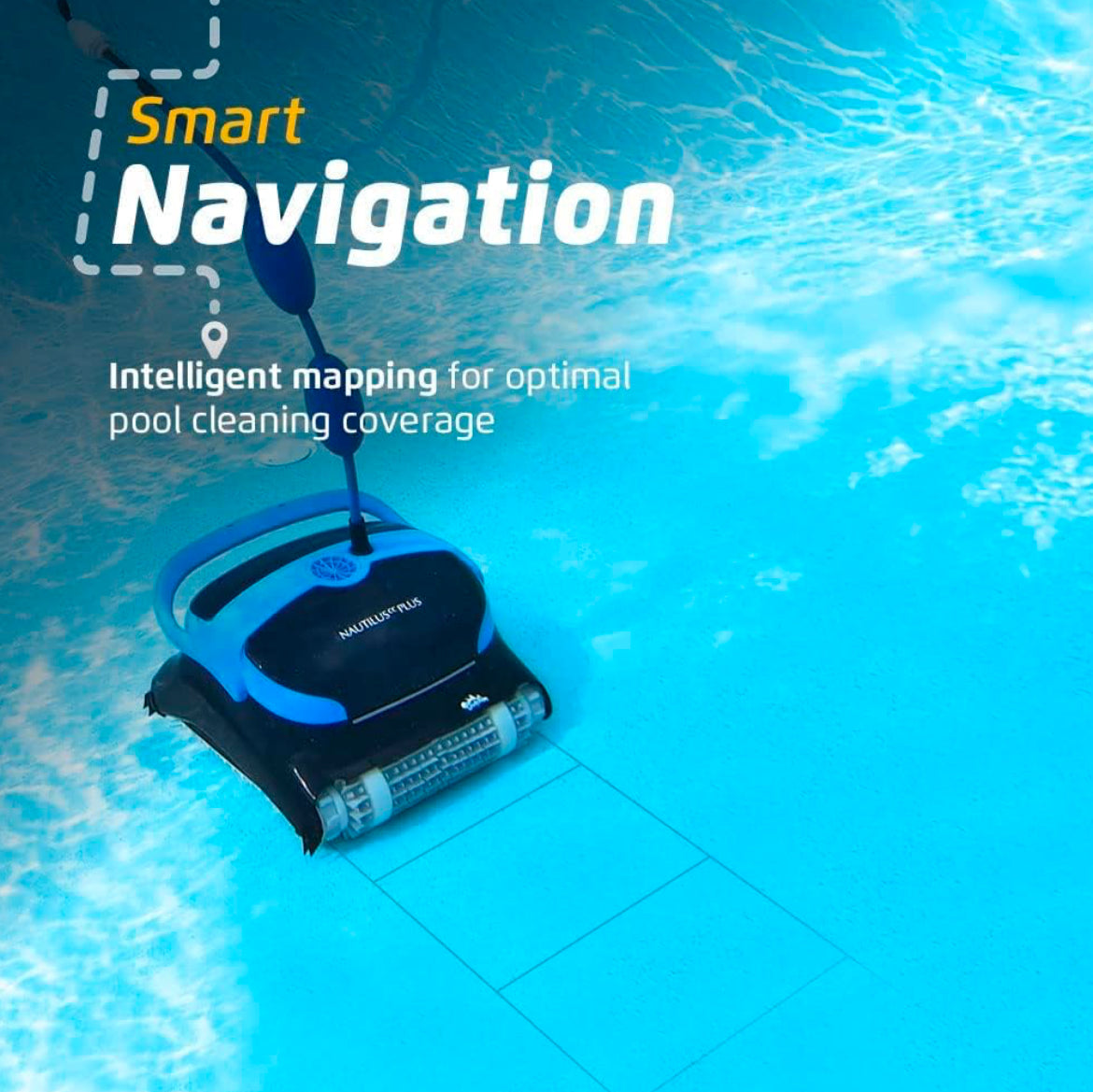 Dolphin Nautilus CC Plus Wi-Fi Automatic Robotic Pool Vacuum Cleaner, Always Cleaning, Never Charging, Ideal for In-Ground Pools up to 50 FT in Length