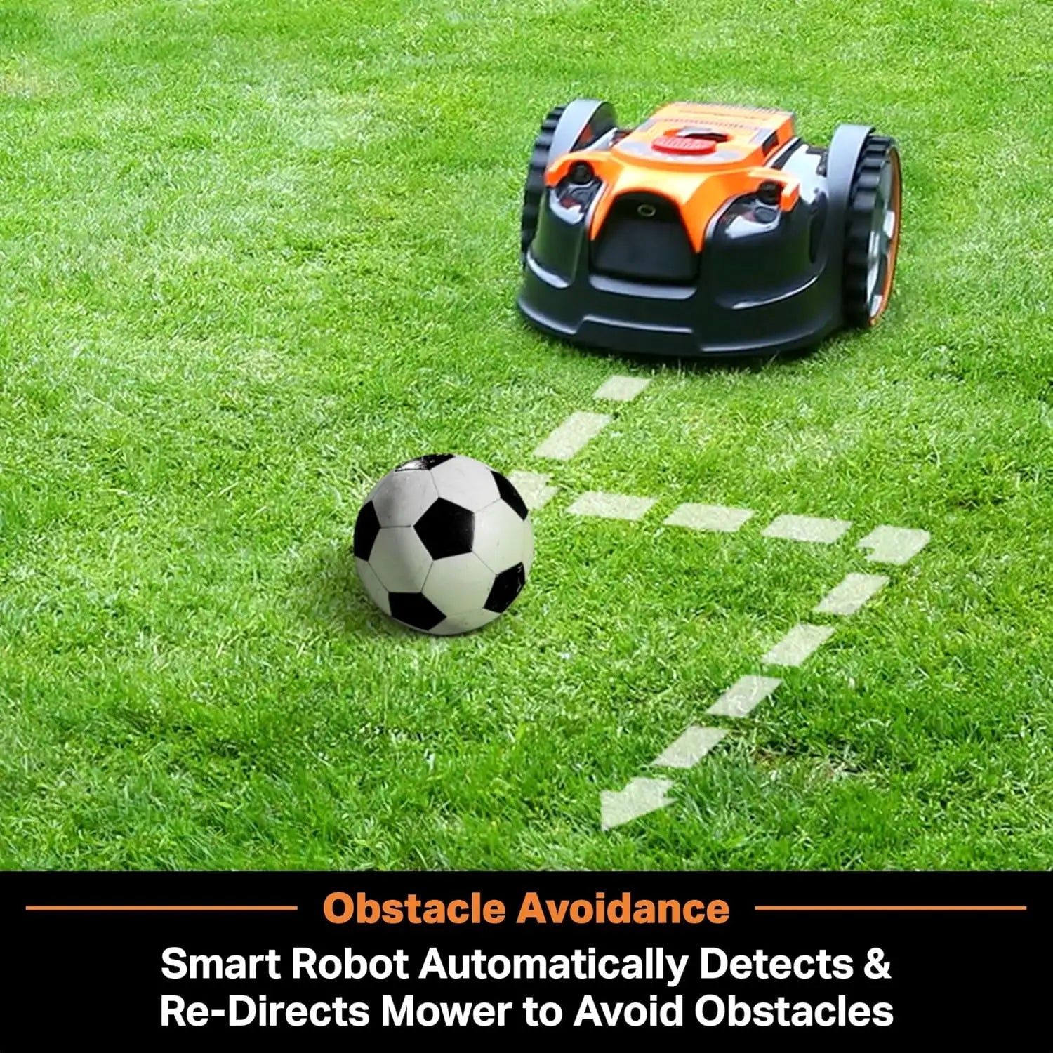 OcuMow™ Robot Lawn Mower Perimeter Wire Free Robotic for Small Yards up to 1000 Square feet Optical Navigation Automa