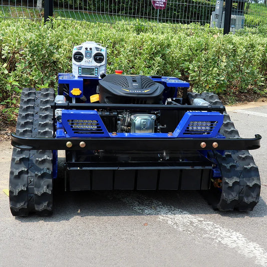 Customized Remote Control Lawn Mower Rc Crawler 7.5HP Slope Mowing Machine Tracked Radio Controlled Grass Cutter Robotic Mowers